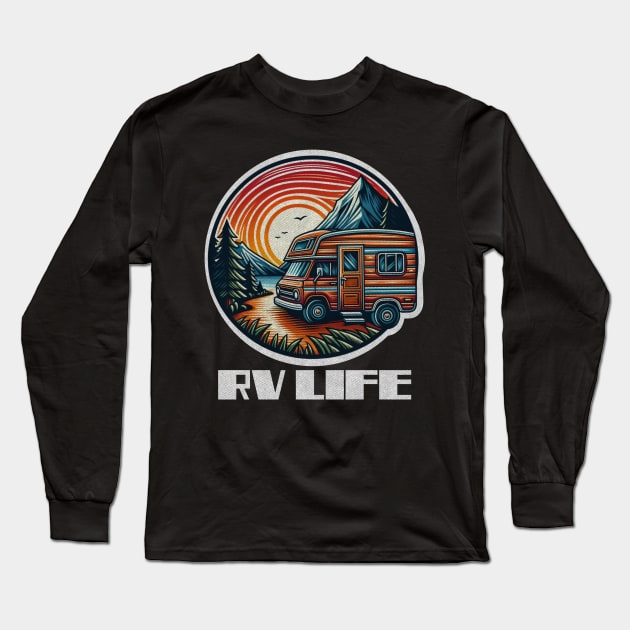 RV Life sunset Long Sleeve T-Shirt by Tofuvanman